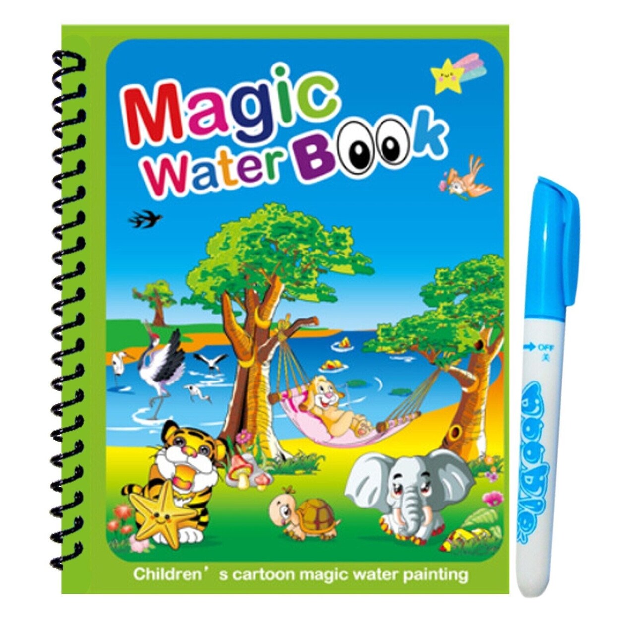 Artistic Water Paint Coloring Book with Magic Doodle Pen